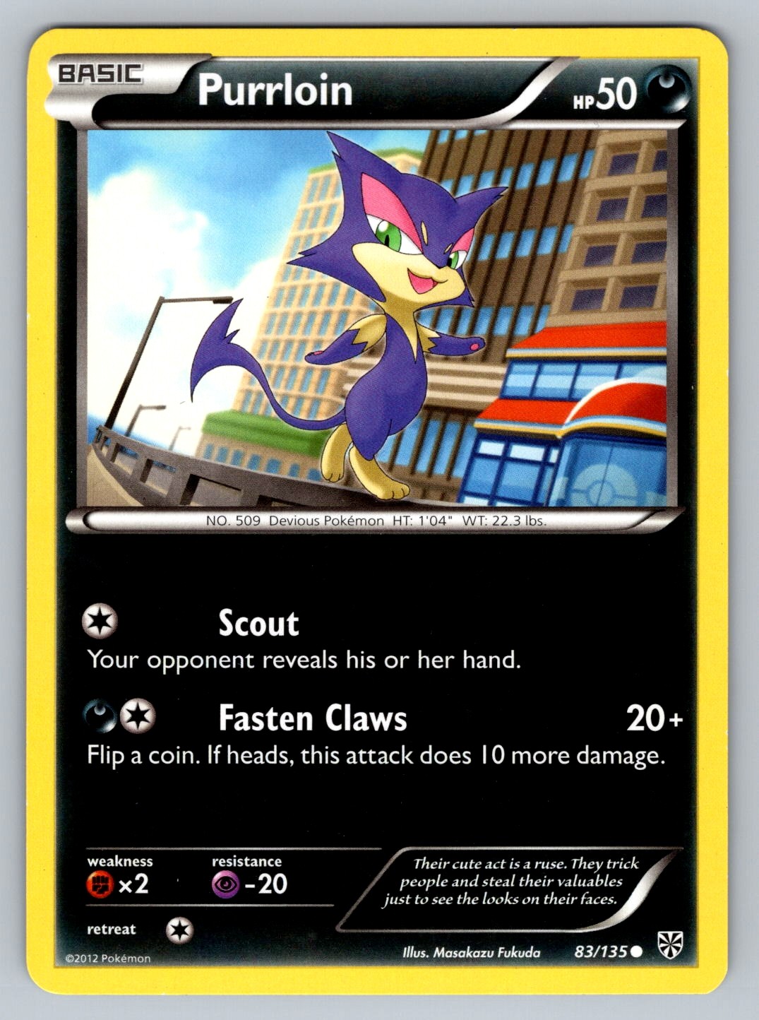 Pokemon Purrloin (83) Common Plasma Storm 83/135 LP