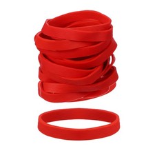 2.8" x 1/3" 100 Pcs Red Heavy Duty Elastics Rubber Bands for File Folder
