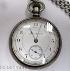 ANTIQUE ILLINOIS RAILROADER GRADE 4 POCKET WATCH 1887 CHALMERS REG COIN SILVER
