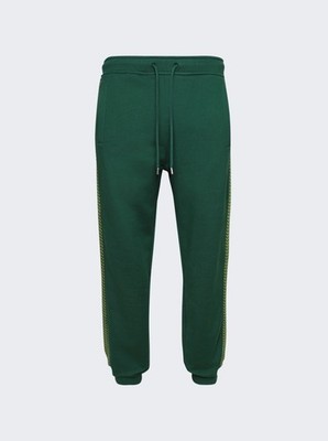 LANVIN LACE CURB JOGGING PANTS POPPY Green $925 size 2XL(54)