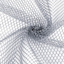 Pllieay 29.5 X 59 Inch Gray Mesh Fabric Slightly Stretchy for 59 Inches, Grey