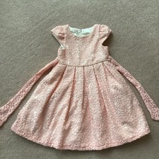 AMERICAN PRINCESS PARTY/ SPECIAL OCCASION DRESS,5, PINK,, BEADED AT WAIST,LINED