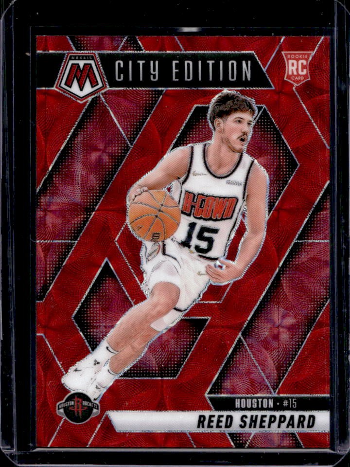 2024-25 Panini Mosaic Reed Sheppard RC International Red City Edition #44/75