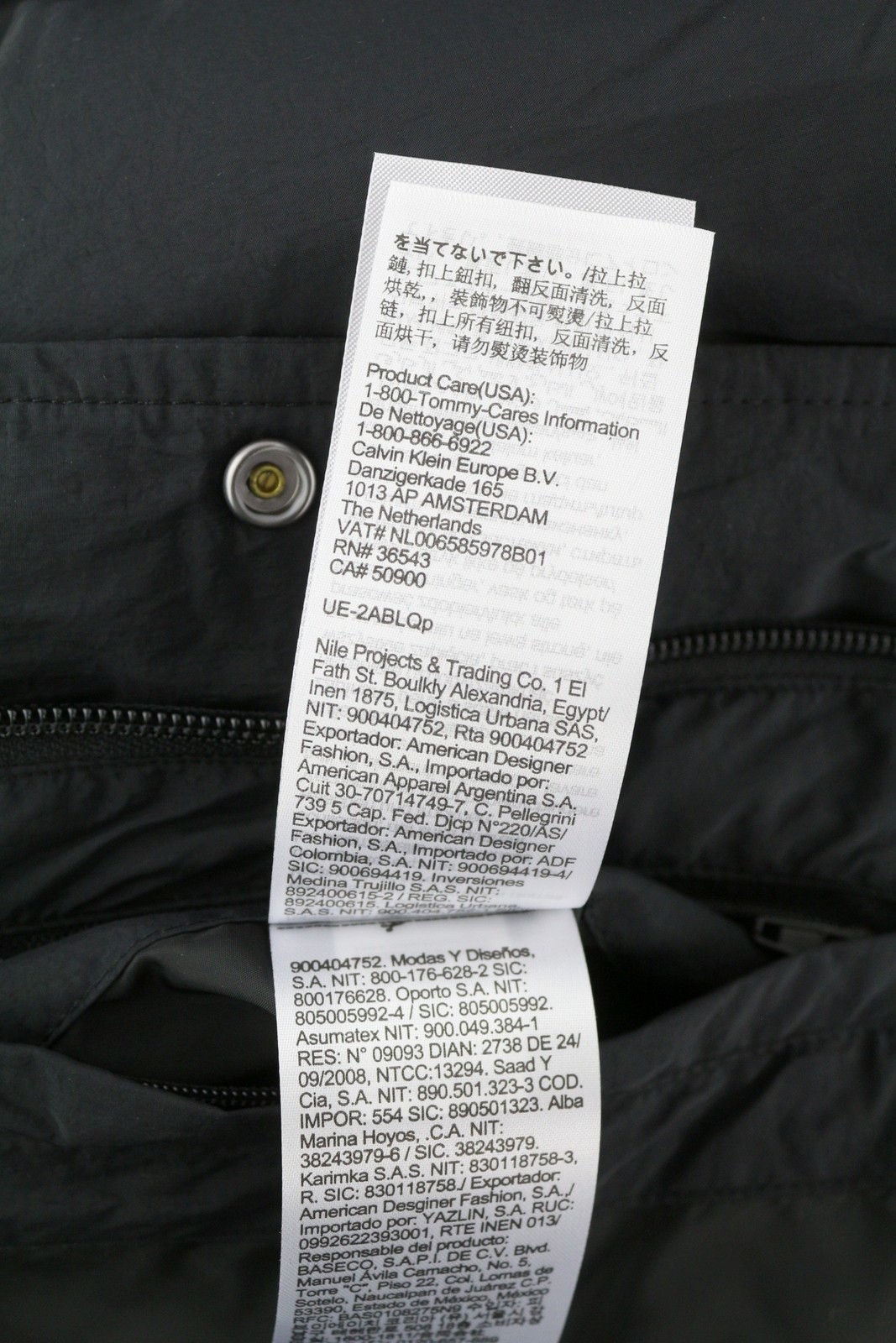 CALVIN KLEIN Crinkle Nylon Long Quilt Men Jacket 2XL Black Insulated RRP379 * thumbnail 12