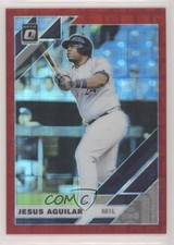 2019 Panini Donruss Optic Red Pandora Prizm 53/99 Jesus Aguilar #166 pl5