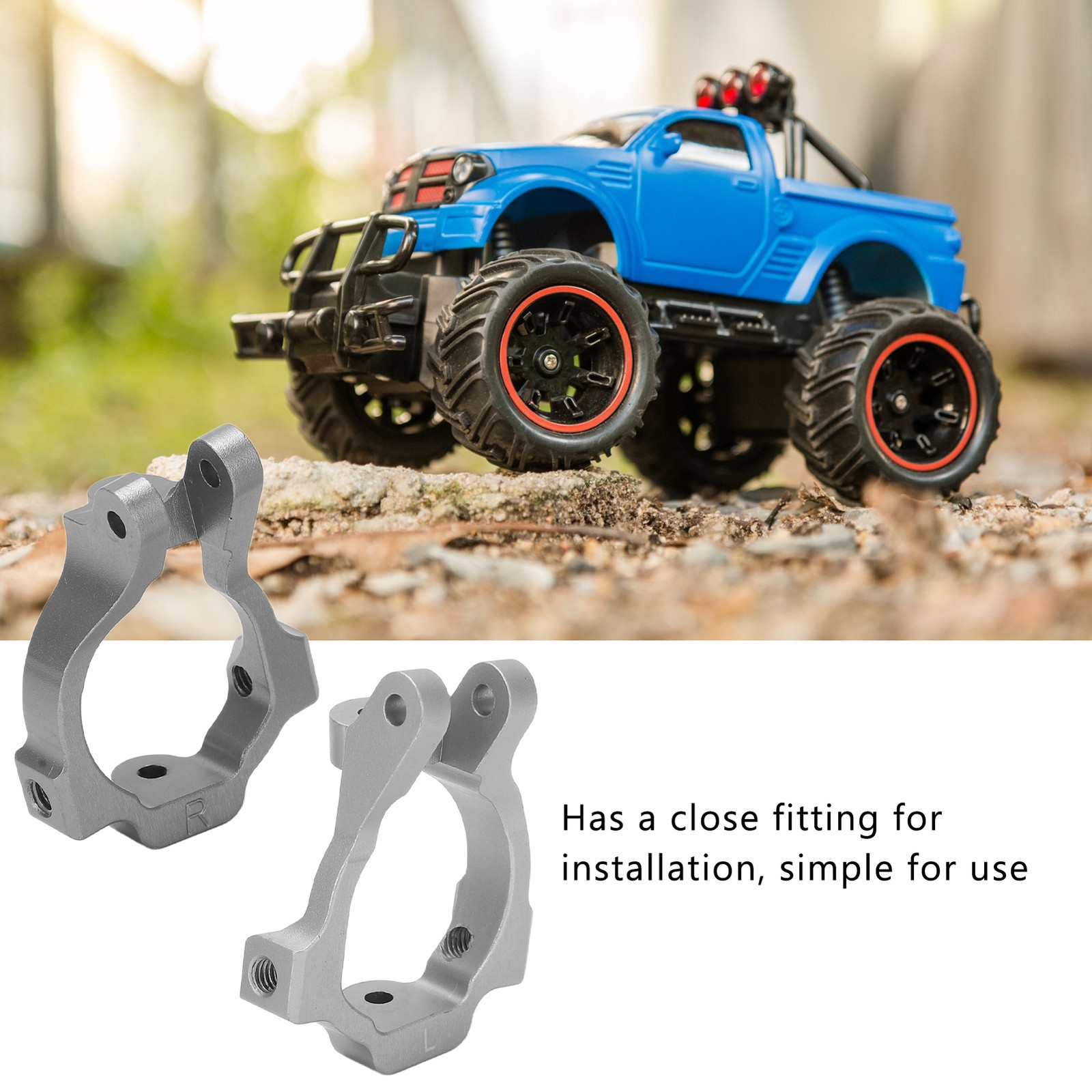1Pair RC C Hub Carrier Base Caster Block Aluminum For Losi 1/10 Lasernut U4 BJ