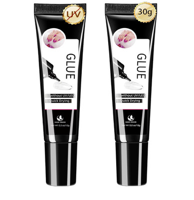 2 x 15g Semi Solid Nail Glue for Press On Nail, No Need for UV Lamp Super Strong