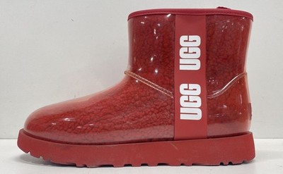 UGG Women's Clear Mini Boots in Samba Red Size 8