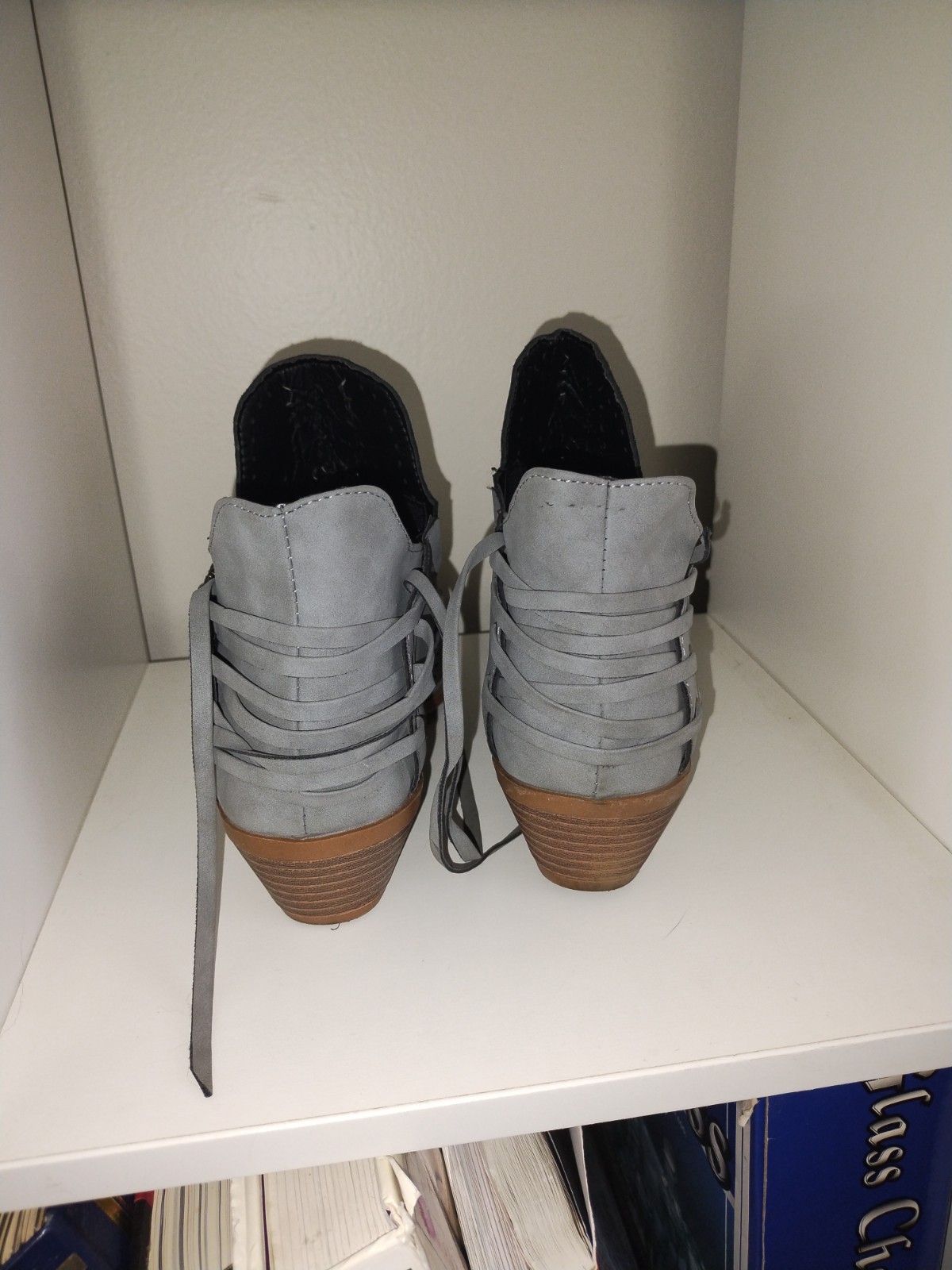 Woman's Gray Patterned Ankle Boots - image 2