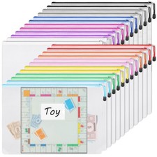 24pcs Mesh Zipper Pouch Bags A3 Extra Large Document Bag with Label Pocket, 1...