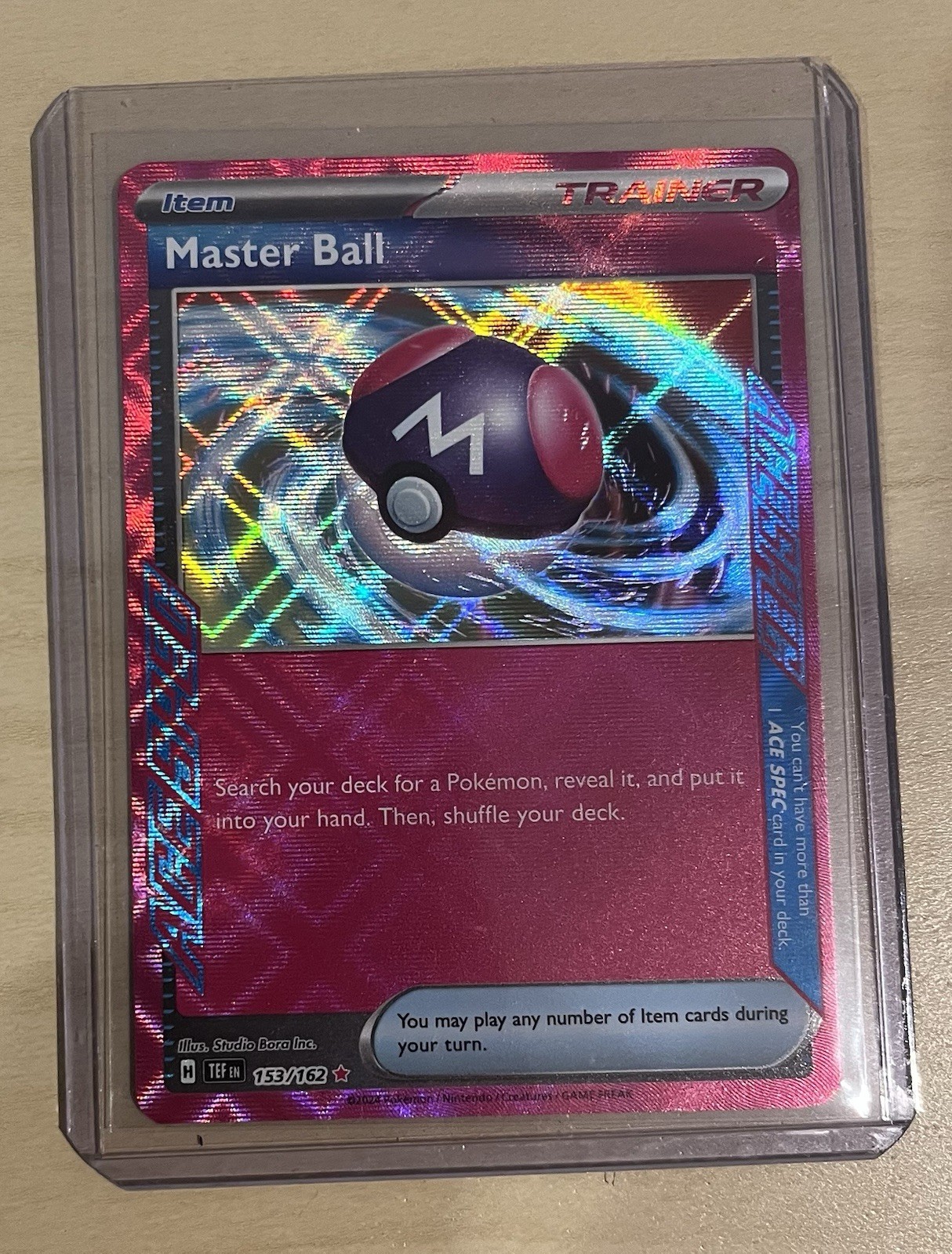 Master Ball 153/162SV05: Temporal Forces Holo Near Mint Condition