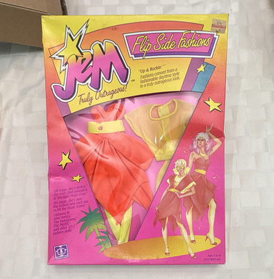 Hasbro Jem Flip Side Fashions Special Occasion Dress Orange/Yellow MPN 4232