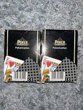 Poker Karten 2er Set - Plastik, Romme, Canasta, Casino, Bridge, Mau Spiel