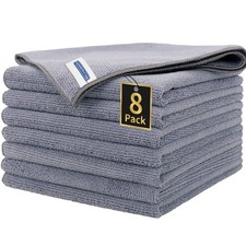 Microfiber Cleaning Cloth, Premium 8 Pack Cleaning Towels, Lint-Free Streak-F...