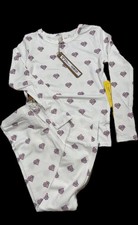 Skims Kids Marble Heart Banner Pajama Set Size 5 NWT