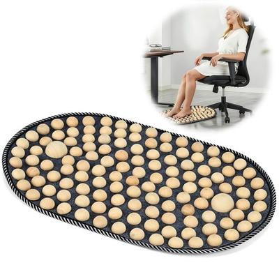 #ad Feet Acupressure Mat Wood Foldable Foot Massager Mat Portable Pressure Poin... $36.07