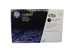HP LaserJet 05X High Yield Black Toner Cartridge Dual Pack CE505XD, P2055