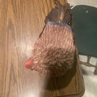 Chicken LIFE LIKE PAPER MACHE BARNYARD DECORATIVE STRAW with real feathers nice — photo 4