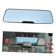 Car Rearview Mirror, 13 Inch Panoramic Wide Angle Clip-On Convex Auto Blue