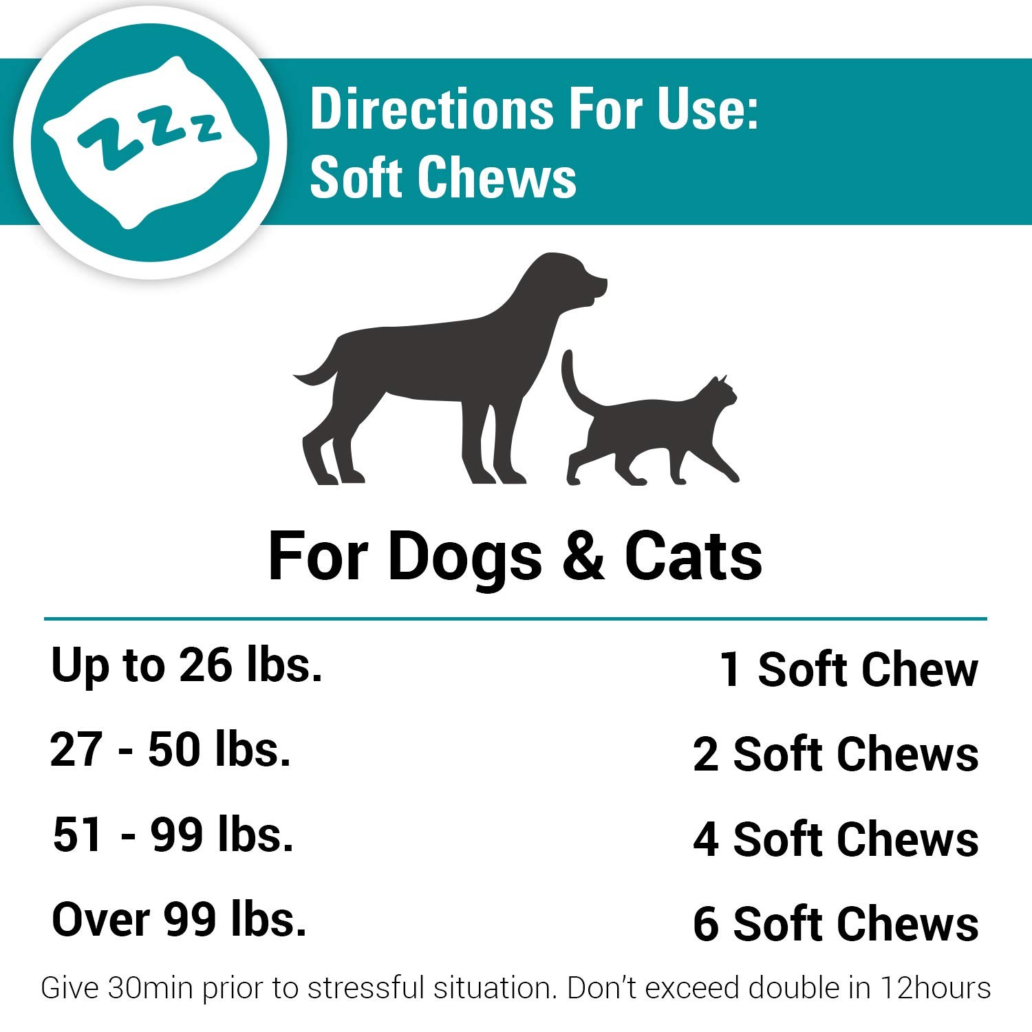 Vet Classics Stress Away Calming Aid for Dogs and Cats &ndash; Soft Chew Pet Health