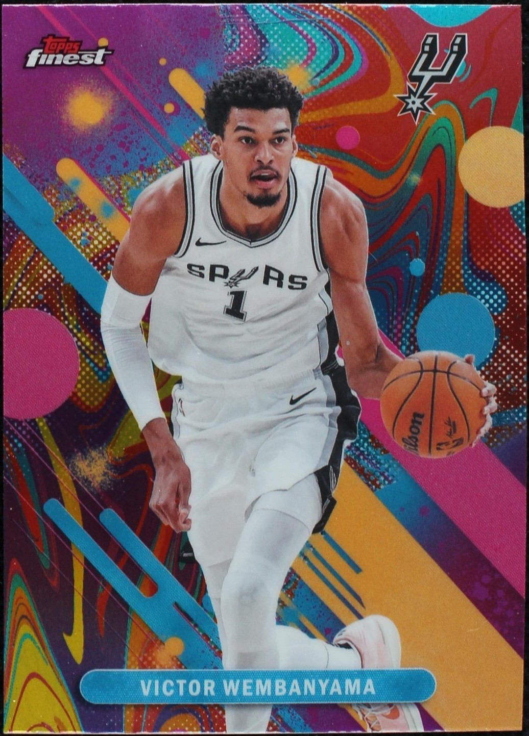 2025-26 Topps Finest - Common Victor Wembanyama #98 Oil Spill