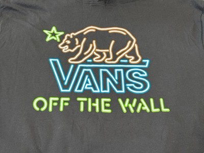 Vans T-Shirt Men's Medium Neon Native Knit Charcoal Hoodie Long Sleeve