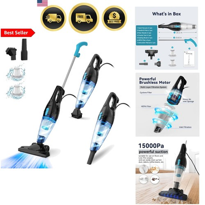 #ad Corded Vacuum Cleaner 4 in 1 Lightweighth Vacuum for Home Pets Carpet Hard Floor $58.45