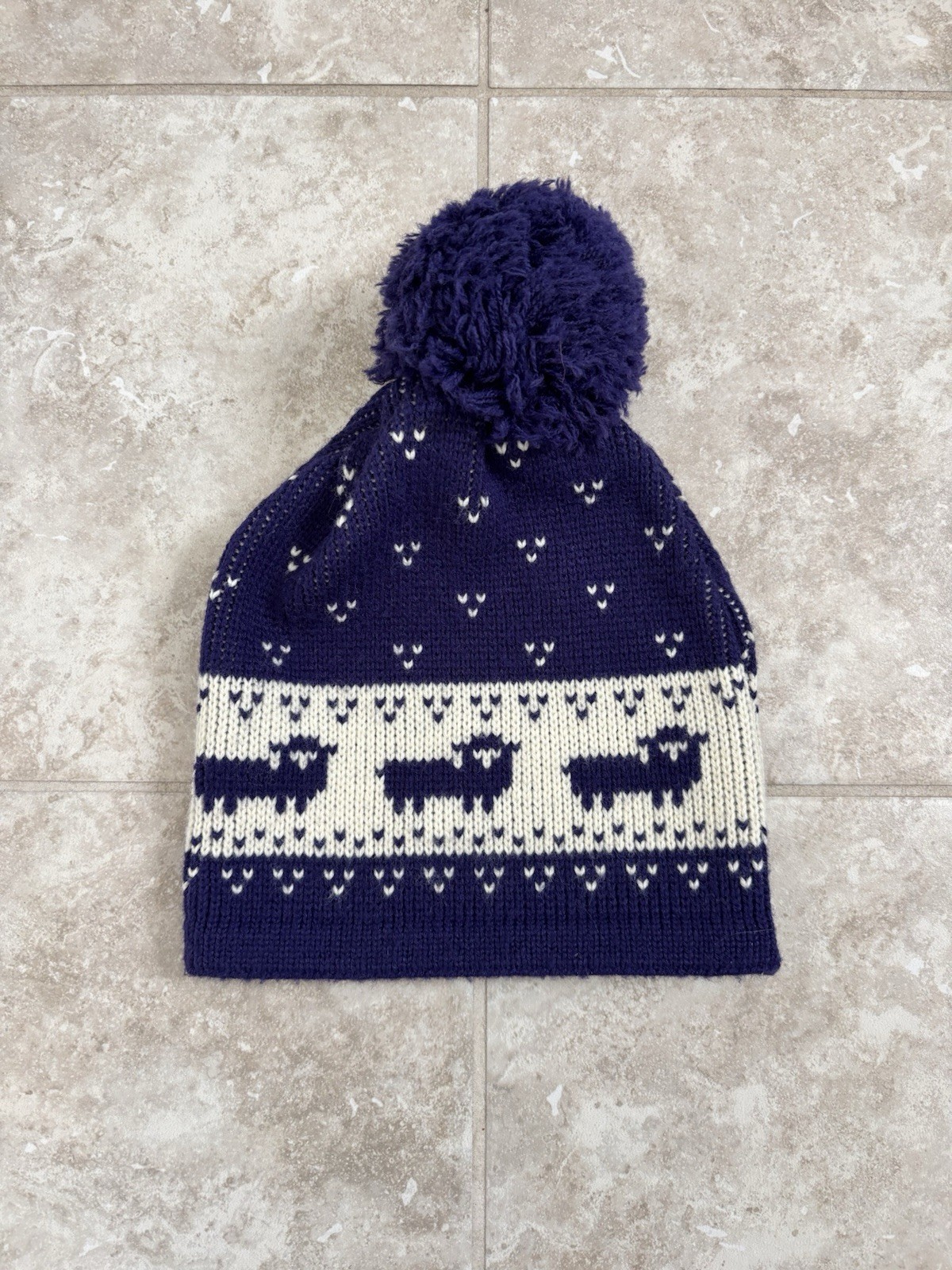 VTG Wigwam Mills Ski Hat Wintuk Orlon Acrylic Beanie USA Purple Sheep’s