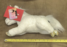 Enchanted Adopt a Pet FAO Schwarz White 14" Plush Unicorn Glittery Mane New Tags