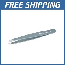 Mist Blue Slant Tweezer - Stainless Steel Hair Removal Tool 