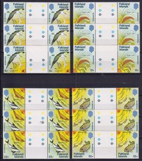 6 x Falkland Islands 1984 Mi. 415 18 MNH Naturschutz Vogel Fisch