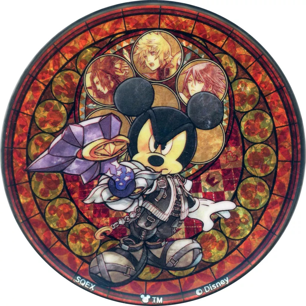Kingdom Hearts Badge Collection Hologram Stained Glass 75mm Disney Pin
