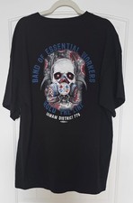 Men's Tshirt Size 2XL Made In USA Band Of Essential Workers Short Sleeve Pocket