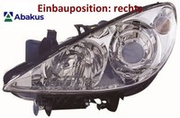 Abakus 550-1137R-LD-EM Hauptscheinwerfer Rechts Scheinwerfer FüR Peugeot