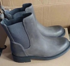 Clarks Orinoco 2 Top Chelsea Ladies Dark Grey Boots Size UK 3 E EU 35.5.