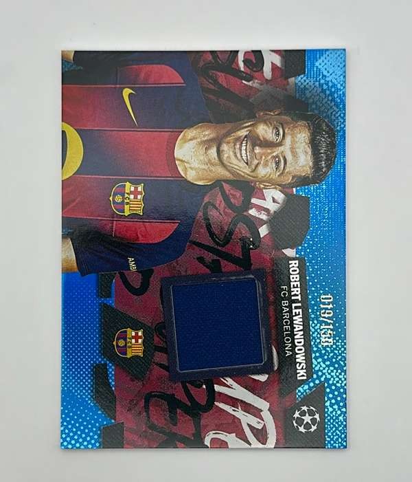 2025 Topps UCC Lewandowski Superstar Relic Blue /150 Barcelona