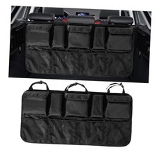 Car Trunk Organizer Storage Bag, Waterproof Backseat Hanging Organizer Black
