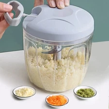 Manual Food Chopper – Hand Pull String Onion Cutter Garlic Mincer Portable Tool