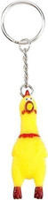 Gelber Schrillerndes Schreiendes Huhn-Schl&uuml;sselanh&auml;nger, Mini-Gummi-Quetschspiel