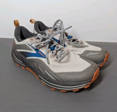 Brooks Cascadia 16 1103762E038 Mens US 10.5D Running Shoes Gray Orange Sneakers