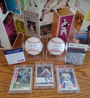 Pete Rose Two (2) signed MLB Baseballs JSA Certified. Plus (3) 1984 PR Cards/NM