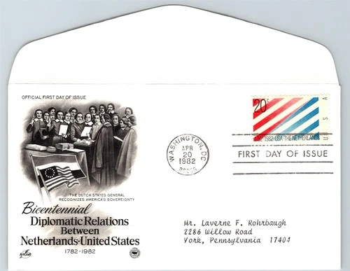 S06-9222, USA - THE NETHERLANDS, PCS/ARTCRAFT FIRST DAY COVER