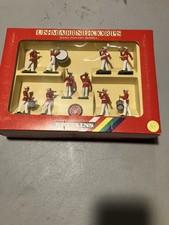 W. Britain 54mm glossy 7205 U.S.M.C. band with drum major set