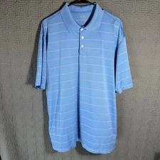 C9 By Champion Polo Shirt Mens Size XL Golf Blue Striped Short Sleeve