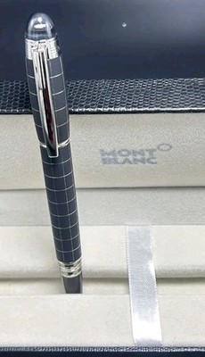Montblanc Star Walker  Ball Point Pen Black Check Body + Silver Clip Black Ink