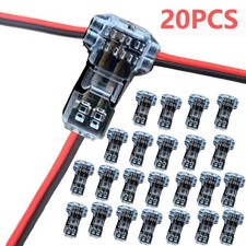 10/20PCS T-Tap 2-Pin Wire Connectors 22-18 AWG Quick Splice Low Voltage