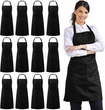 Bib Apron, Unisex Aprons Adjustable Waterdrop Resistant Pockets Cooking Kitchen