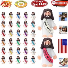 Multicolor 30-Piece Mini Jesus Figurine Set for Easter and Gifts