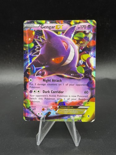 Gengar EX 34/119 XY Phantom Forces Full Art Holo Ultra Rare Pokemon DMG OA3