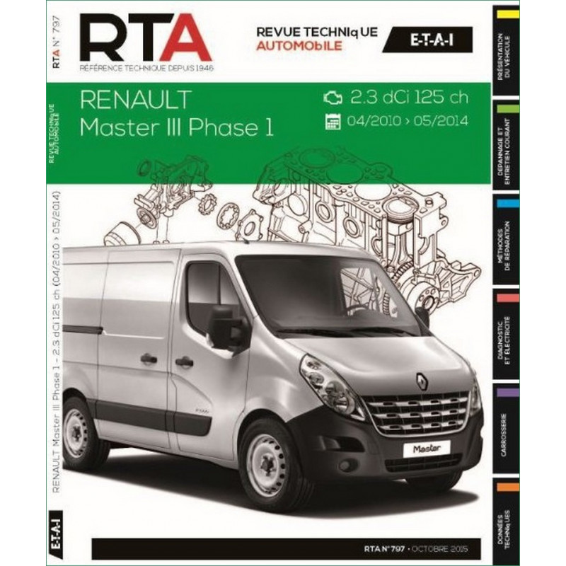 Revue technique Renault Master 3 essence et diesel guide reparation RTA B797